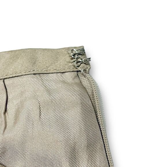 Chloé Metallic Silk High Rise Lace-Up Shorts Gris Vert Size 36 US 5 - Picture 11 of 14